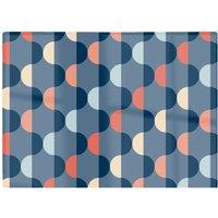 Warren Reed - Designer Geometric Pattern Glass Chopping Board in Blue