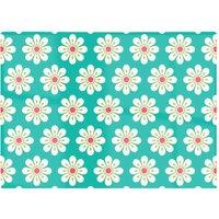 Warren Reed - Designer Daisy Pattern Glass Chopping Board in Green