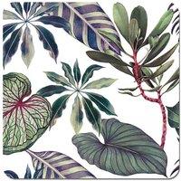 Warren Reed - Designer Watercolor Tropical Leaf Coasters - Set of 4 in Green