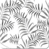 Warren Reed - Designer Hawaiian Style Palm Leaves Coasters - Set of 4 in Grey