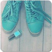 Warren Reed - Designer Lipstick Shoes Coasters - Set of 4 in Blue