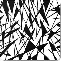 Warren Reed - Designer Brush Abstract Pattern Coasters - Set of 4 in Grey