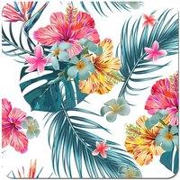 Warren Reed - Designer Spring Summer Flowers Coasters - Set of 4 in Green