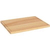 Argon Tableware Rectangle Wooden Chopping Board Extra-Thick Natural Cutting Board Worktop Saver in Brown