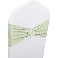 Neel Blue Spandex Chair Band with Slider Buckle, Stretchy Chair Cover Band Sash in Ivory