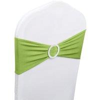 Neel Blue Spandex Chair Band with Slider Buckle, Stretchy Chair Cover Band Sash in Dark Olive