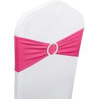 Neel Blue Spandex Chair Band with Slider Buckle, Stretchy Chair Cover Band Sash in Pink
