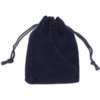 Neel Blue 50pcs Velvet Bags with Drawstring, 7cm x 9cm in Navy | Size: 7 cm x 9 cm