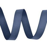 Neel Blue 25mm Grosgrain Ribbon, Solid Polyester Ribbon, 10 Metres in Navy