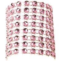 Neel Blue Set of 10 Napkin Rings Holder Stripe Buckle for Table Decoration, 13cm x 4cm in Pink | Size: 13 cm x 4 cm
