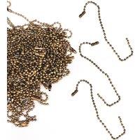 Neel Blue Metal Tag Chain 20cm Long Metal Ball Beads Chain, 100pcs in Bronze