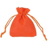 Neel Blue 10pcs Burlap Bags with Drawstrings, 7x9cm Gift Bags in Orange | Size: 7x9 cm