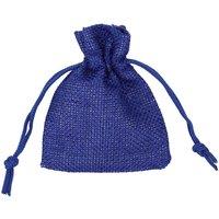 Neel Blue 10pcs Burlap Bags with Drawstrings, 7x9cm Gift Bags in Blue | Size: 7x9 cm