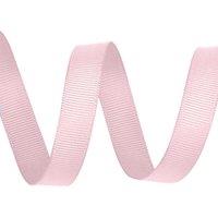 Neel Blue Grosgrain Ribbon, Solid Polyester Ribbon, 10mm x 10 Metres in Baby Pink