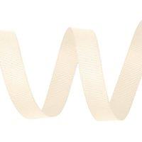 Neel Blue Grosgrain Ribbon, Solid Polyester Ribbon, 10mm x 10 Metres in Cream