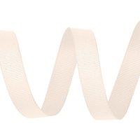Neel Blue Grosgrain Ribbon, Solid Polyester Ribbon, 10mm x 10 Metres in Ivory