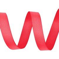 Neel Blue Grosgrain Ribbon, Solid Polyester Ribbon, 10mm x 10 Metres in Red