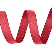 Neel Blue Grosgrain Ribbon, Solid Polyester Ribbon, 10mm x 10 Metres in Scarlet