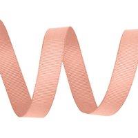 Neel Blue 15mm x 10 Metres Grosgrain Ribbon, Solid Polyester Ribbon in Peach