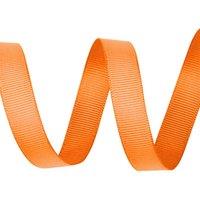 Neel Blue 15mm x 10 Metres Grosgrain Ribbon, Solid Polyester Ribbon in Tangerine