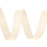 Neel Blue 25mm Grosgrain Ribbon, Solid Polyester Ribbon, 10 Metres in Cream