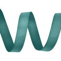Neel Blue 25mm Grosgrain Ribbon, Solid Polyester Ribbon, 10 Metres in Emerald