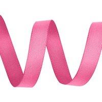 Neel Blue 25mm Grosgrain Ribbon, Solid Polyester Ribbon, 10 Metres in Bright Pink