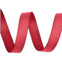 Neel Blue 25mm Grosgrain Ribbon, Solid Polyester Ribbon, 10 Metres in Scarlet