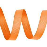 Neel Blue 25mm Grosgrain Ribbon, Solid Polyester Ribbon, 10 Metres in Tangerine