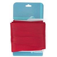 Neel Blue Grosgrain Ribbon, Solid Polyester Ribbon, 38mm x 10 Metres in Scarlet