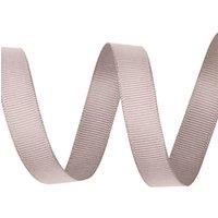 Neel Blue 15mm x 10 Metres Grosgrain Ribbon, Solid Polyester Ribbon in Taupe