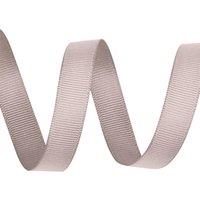 Neel Blue 25mm Grosgrain Ribbon, Solid Polyester Ribbon, 10 Metres in Taupe