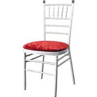 Neel Blue Velvet Chair Seat Cover, Stretchy Dinning Chair Pad Cover Seat Protectors Slipcovers in Red