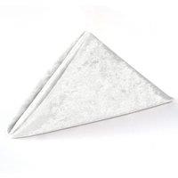 Neel Blue Diamond Velvet Napkin with Hemmed Edges, 20x20 Inch in Ivory