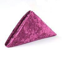Neel Blue Diamond Velvet Napkin with Hemmed Edges, 20x20 Inch in Pink