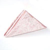 Neel Blue Diamond Velvet Napkin with Hemmed Edges, 20x20 Inch in Rose