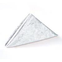 Neel Blue Diamond Velvet Napkin with Hemmed Edges, 20x20 Inch in White