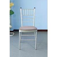 Neel Blue Chair Pad Cover Soft Spandex Removable for home, Wedding Party, Events, Pack of 10 in Silver
