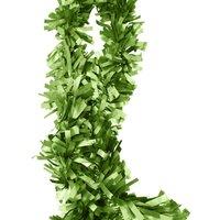 Neel Blue Christmas Shiny Metallic Chunky Tinsel Garland, 6.5ft in Bright Green