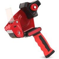 Neel Blue 2-Inch Heavy-Duty Tape Dispenser with Serrated Edge, Ergonomic Parcel Tape in Red