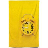 Warren Reed - Designer Yellow Alarm Clock Tea Towel