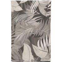 Warren Reed - Designer Grey Brown Tropical Leaves Tea Towel