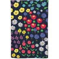 Warren Reed - Designer Multicoloured Flower Pattern Tea Towel in Red