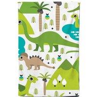 Warren Reed - Designer Baby Dinosaur Print Tea Towel in Green