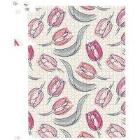 Warren Reed - Designer Tulips Jigsaw Puzzle in Pink | Size: 500 Piece