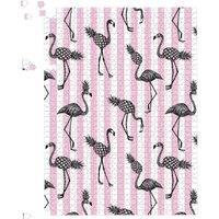 Warren Reed - Designer Pineapple Flamingo Jigsaw Puzzle in Pink | Size: 500 Piece