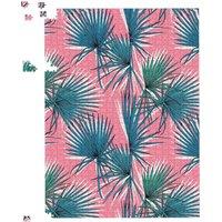 Warren Reed - Designer Pink Green Fan Palms Jigsaw Puzzle | Size: 1000 Pieces