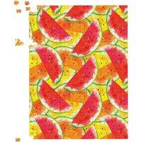 Warren Reed - Designer Melon Print Jigsaw Puzzle in Red | Size: 1000 Pieces