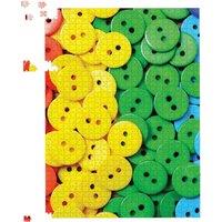 Warren Reed - Designer Colourful Buttons Pattern Jigsaw Puzzle in Green | Size: 500 Piece