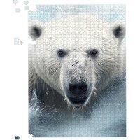 Warren Reed - Designer Polar Bear Splashart Jigsaw Puzzle in White | Size: 500 Piece